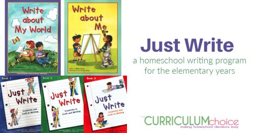 Just Write Homeschool Writing Program is a 4 level workbook style creative writing curriculum for the elementary years.