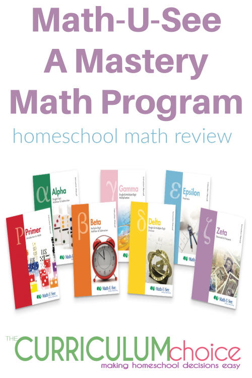 Math-U-See is a mastery based math program. Everything from addition to Algebra! It teaches math concepts to mastery as opposed to spirally.