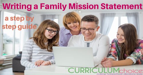 Here is a step by step guide to Writing a Family Mission Statement. It can be as simple as or as detailed as your family would like!