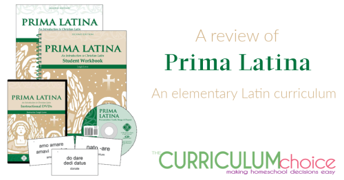Prima Latina from Memoria Press is an elementary Latin curriculum for grades 1-4 that combines text, audio, and video learning.