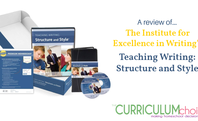 The Institute for Excellence in Writing's Teaching Writing: Structure and Style gives you the tools you need to confidently teach your kids to write well, think clearly, and express themselves eloquently and persuasively.