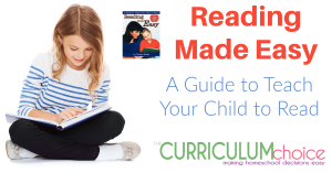 Reading Made Easy is an easy-to-follow manual for teaching reading with 108 fully-scripted lessons. Each take about 30 minutes to complete.