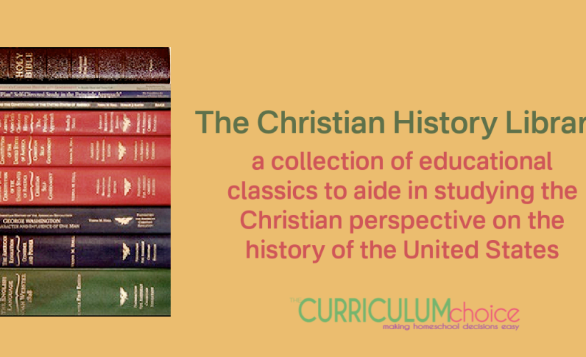 The Christian History Library is an 11 volume collection of educational classics to aide in studying the Christian perspective on the history of the United States.