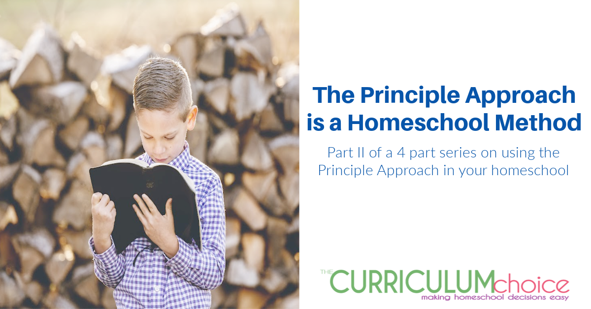 The Principle Approach is a Homeschool Method