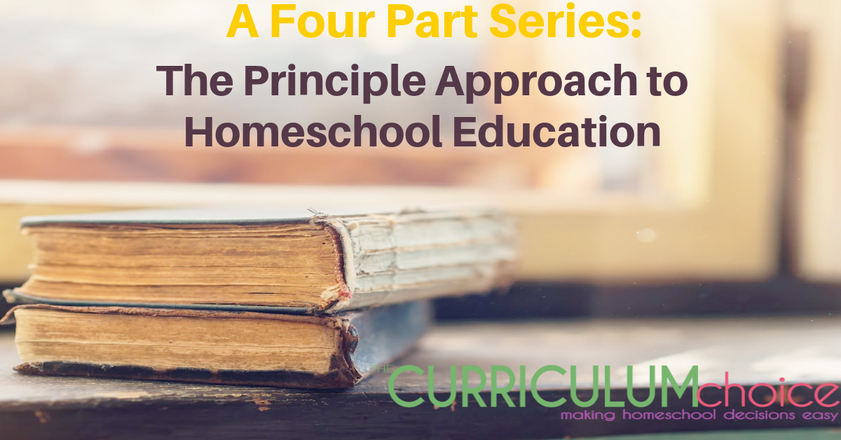This series explores Using the Principle Approach in your Homeschool.  The Principle Approach provides the structure of truth that frames true education. Wisdom is the key and the Principle Approach method forms wisdom as children learn how to think and reason from a Biblical perspective in order to redirect their humanness towards God.