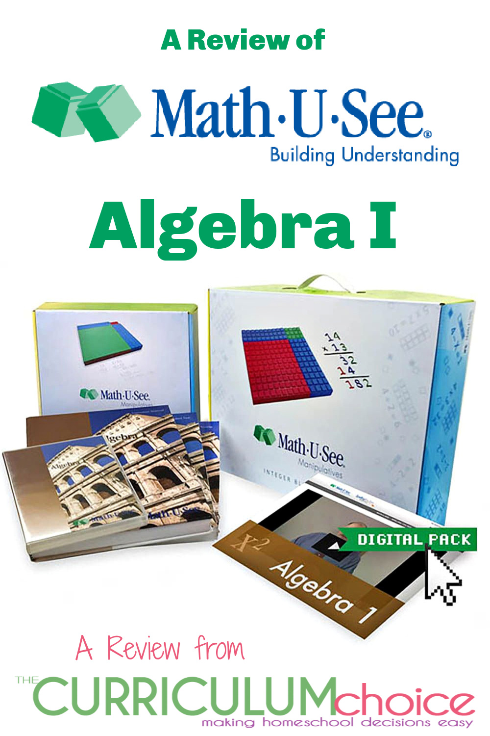 Math-U-See Algebra I is a hands on algebra curriculum that is great for visual-spatial learners using manipulatives to demonstrate problems. A Review from The Curriculum Choice.