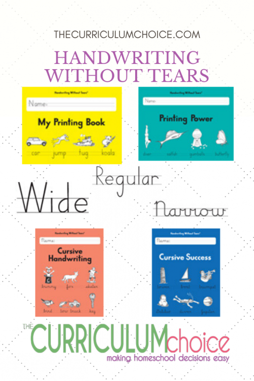 Handwriting Without Tears Kindergarten