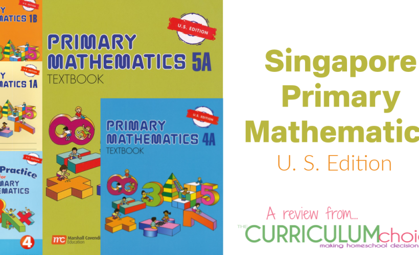 Singapore Primary Mathematics is a mastery based homeschool math curriculum for grades K-6 that uses a concrete-pictorial-abstract approach.