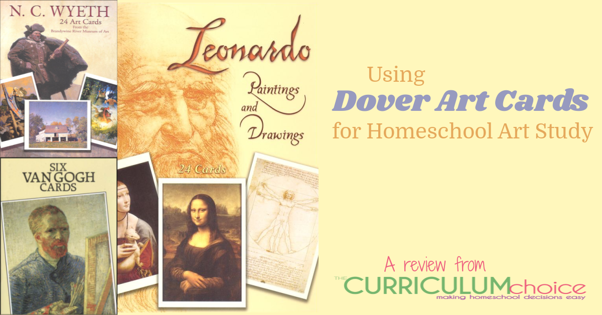 Using Dover Art Cards for Homeschool Art Study