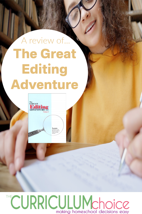 The Great Editing Adventure is a homeschool language arts curriculum that teaches grammar through finding errors in exciting stories.