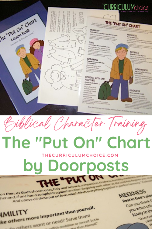 The Put On Chart by Doorposts is a Biblical character training tool for parents and students and a great, visual learning tool for homeschooling.