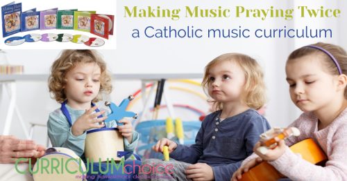 Making Music Praying Twice is a Catholic music curriculum that focuses on children from birth - age 8. It's a 95 song journey through the Liturgical year of the church.