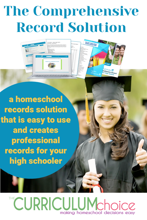 The Comprehensive Record Solution helps you create professional records for your homeschool high school students.