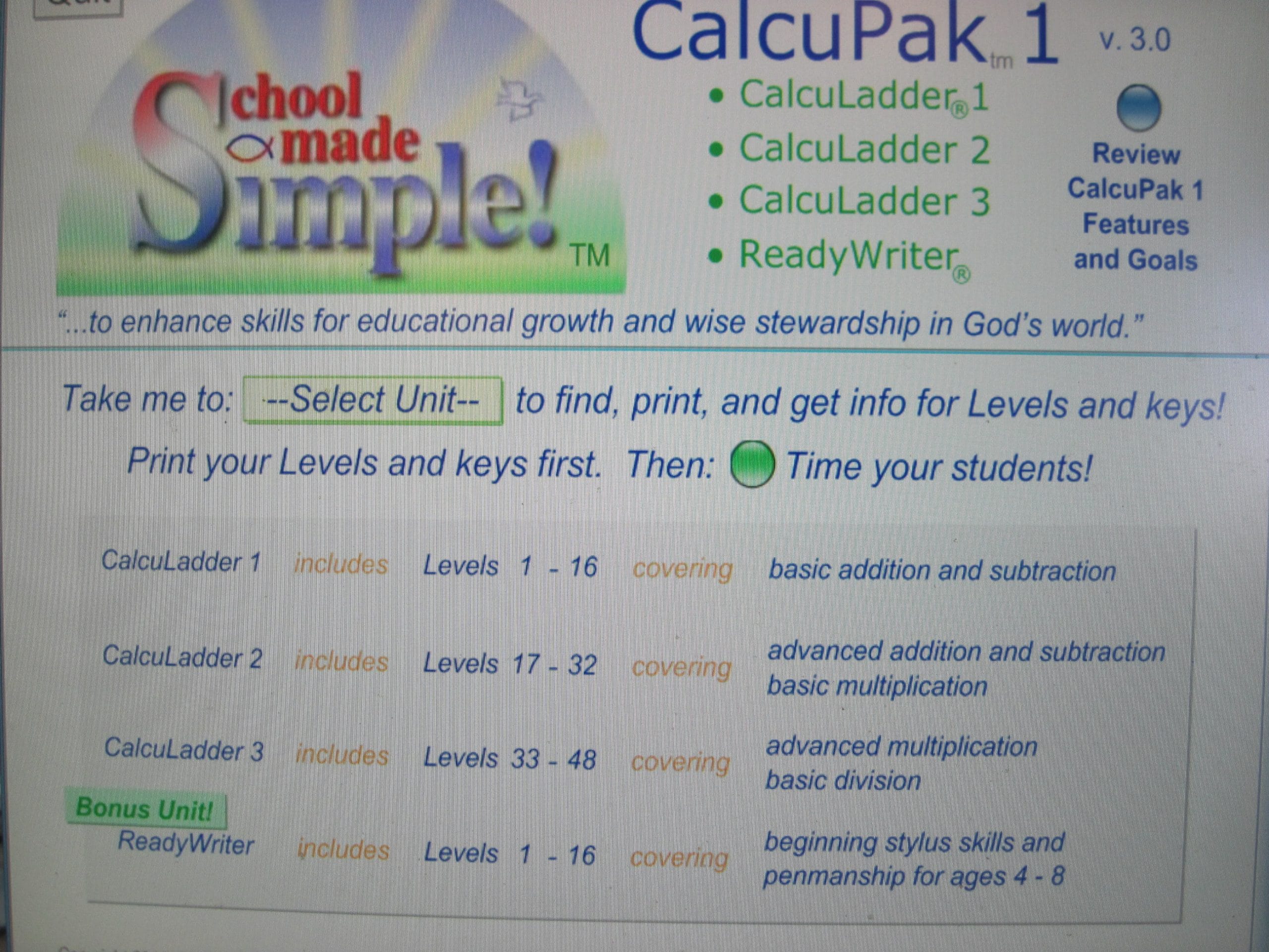 CalcuLadder Math Drills