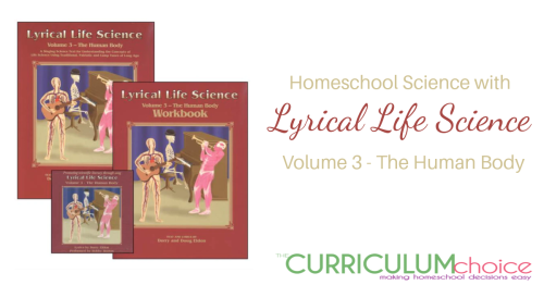 Lyrical Life Science Volume 3 The Human Body is a homeschool science supplement that uses music to help teach about the human body.