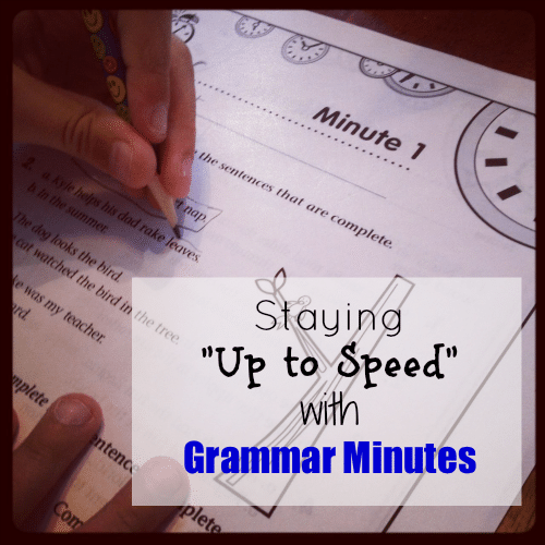 Staying “Up to Speed” With Grammar Minutes