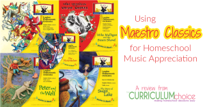 Maestro Classics Stories in Music are stories set to classical music. With performances by one of the world's leading orchestras, plus historical and musical educational tracks, guide parents and children effortlessly into the world of classical music. A review from The Curriculum Choice