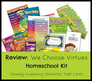 Review: We Choose Virtues Homeschool Kit at The Curriculum Choice