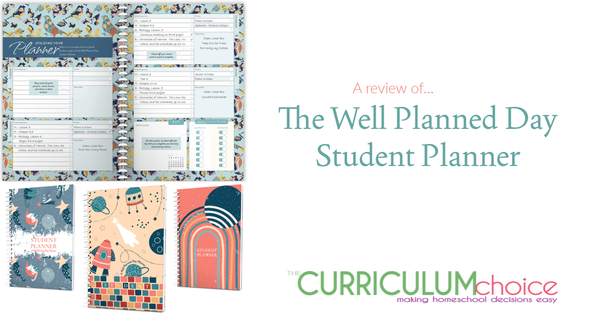 Well planned day student planner review the curriculum choice