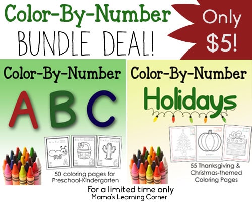 Color-By-Number Worksheets from Mama’s Learning Corner – Review