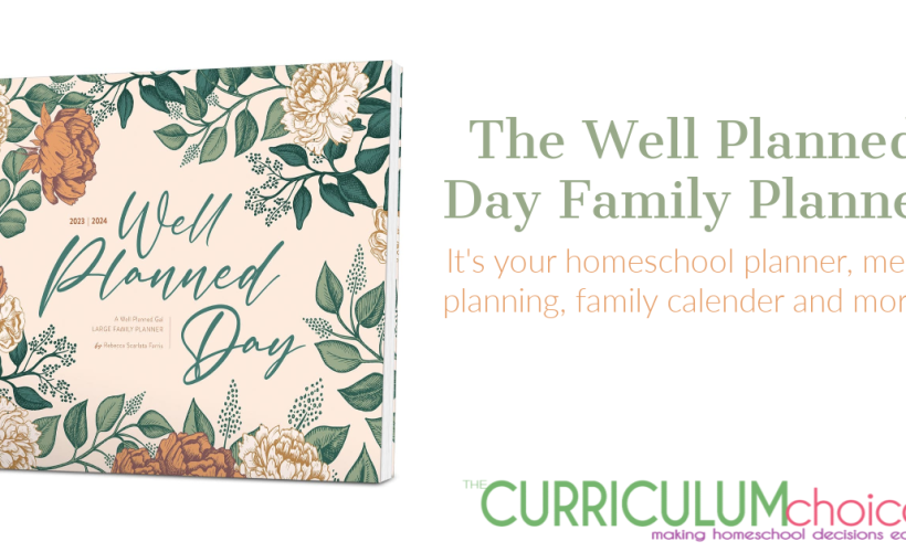 The Well Planned Day Family Planner puts your life in one place. Meal planning, shopping lists, homeschool lesson plans, family calendar and more!