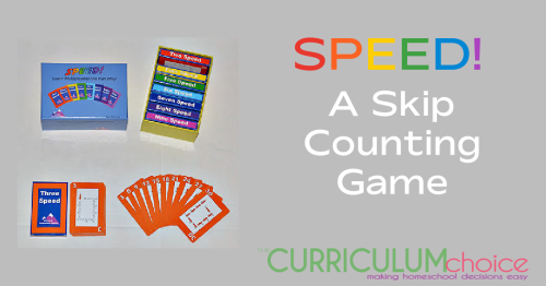 SPEED! A Skip Counting Game teaches kids to skip-count which leads directly into multiplication. The game is good for kids ages 4-12 and perfect for kids 7-10.
