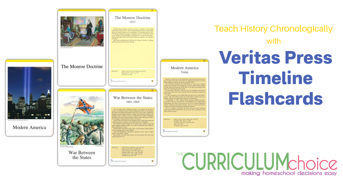 Veritas Press Timeline Flashcards Review The Curriculum Choice