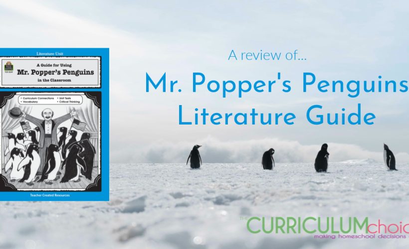 Mr. Popper's Penguins Literature Guide is filled with a variety of cross-curricular lessons to do before, during, and after reading the book. This reproducible book includes sample plans, author information, vocabulary building ideas, quizzes, unit tests, and ideas for culminating and extending the novel.
