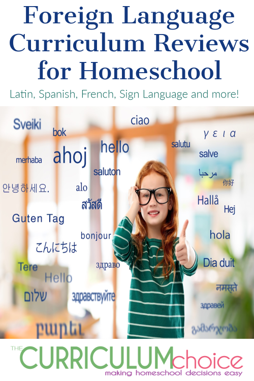 A collection of foreign language curriculum reviews for homeschool from Latin to Spanish to French, sign language and more.