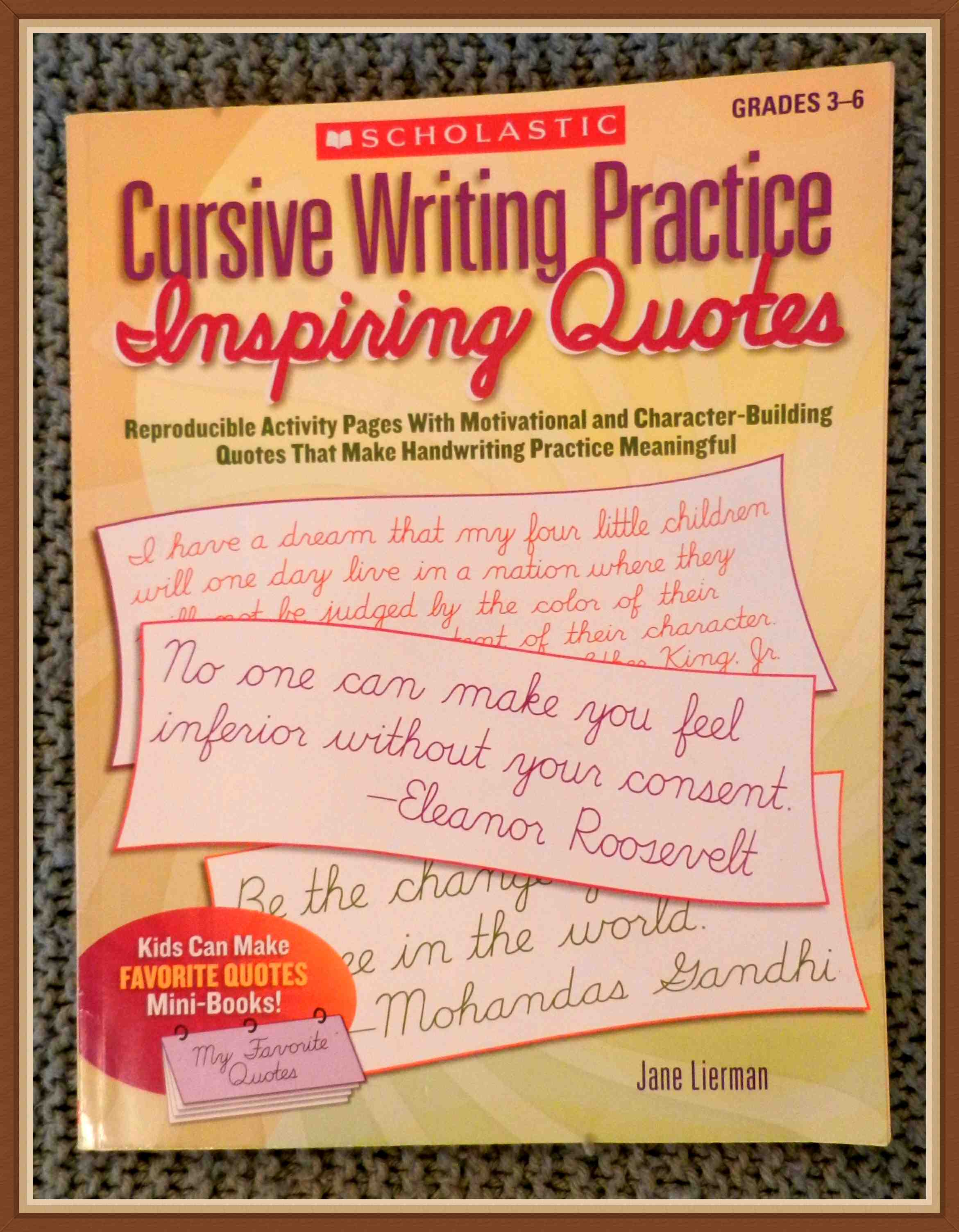 Inspiring Quotes – Cursive Writing Practice – My Review