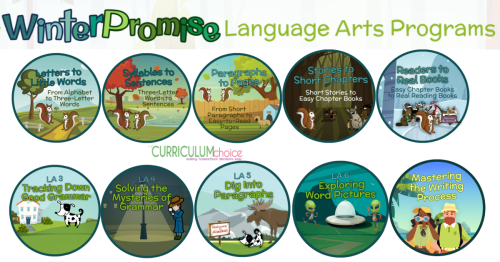 WinterPromise Language Arts for grades Prek-12 includes literature and activities, family projects, notebooking, mapping, and student worksheets.