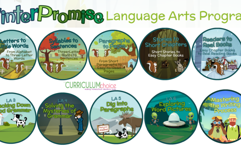 WinterPromise Language Arts for grades Prek-12 includes literature and activities, family projects, notebooking, mapping, and student worksheets.