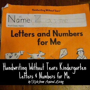 Review of Handwriting Without Tears K: Letters and Numbers For Me