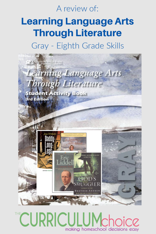 Learning Language Arts Through Literature is a solid grounding in grammar, writing, vocabulary and lots of wonderful classical literature.