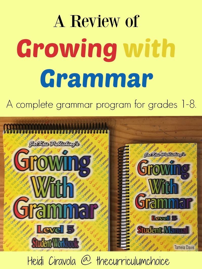 Growing With Grammar, Level 3, Student Manual, Student Workbook, and A –  JacKris Publishing