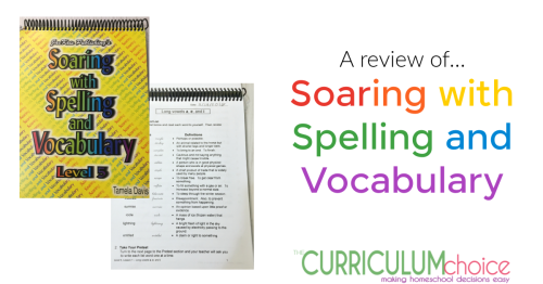 Soaring with Spelling and Vocabulary is a elementary and middle grade daily spelling and vocabulary program with included review and tests.