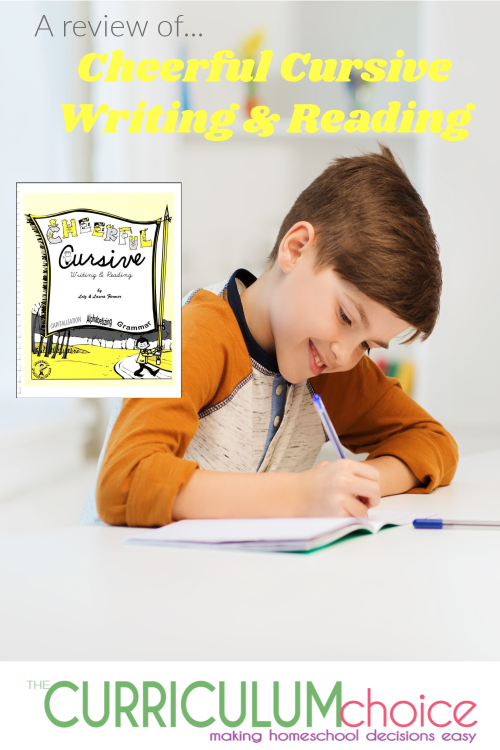 Cheerful Cursive works WONDERFULLY for my "I don't like to write" son! A wonderful way to teach your students cursive.