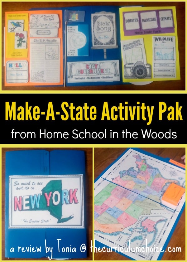 Make-A-State Activity Pak {from Home School in the Woods}