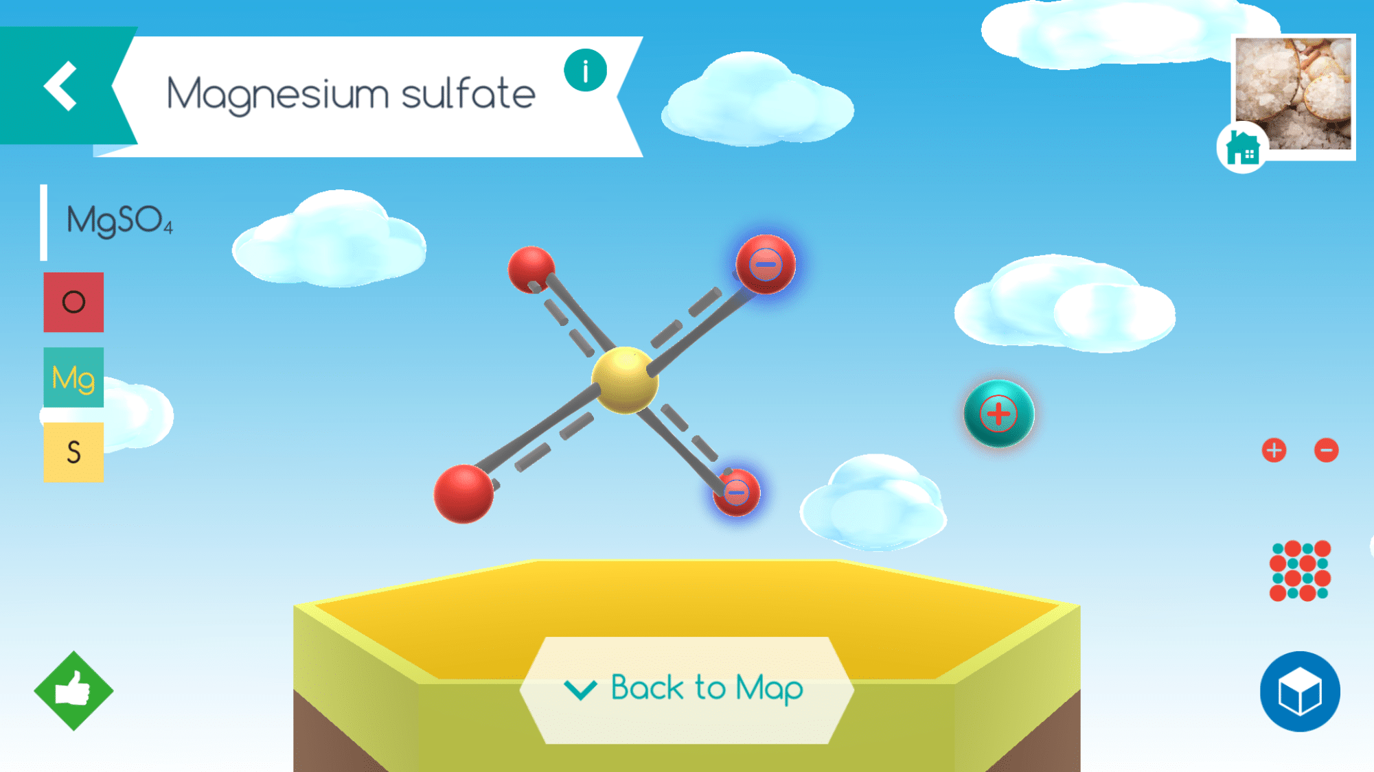 Screen shot image from the digital app Happy Atoms