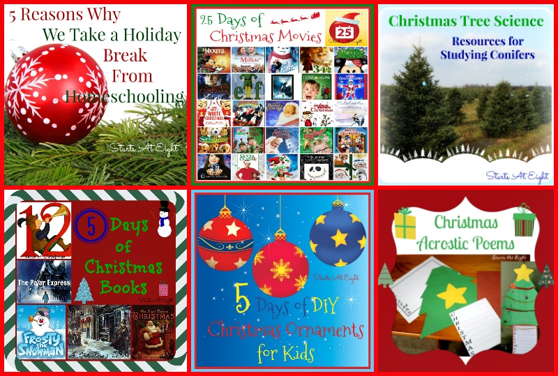 Ideas for The Holiday Homeschool from Starts At Eight