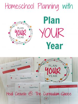 Homeschool Planning with Plan Your Year is a flexible and low stress way to look at each of your children, and yourself, to create a homeschool plan that works for you. A Review from The Curriculum Choice