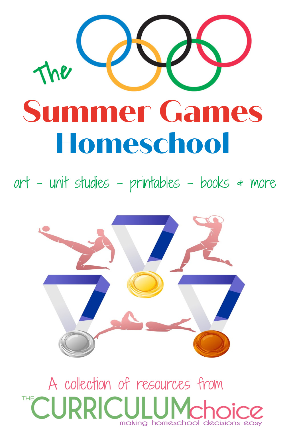 The Summer Games Homeschool - a collection of resources for learning about and celebrating the Summer Olympic Games. Art, unit studies, printables, books and more from The Curriculum Choice.