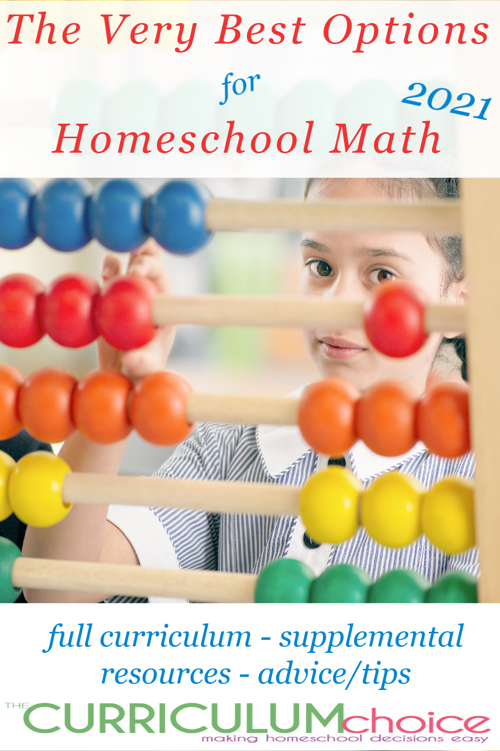 The Very Best Options for Homeschool Math (2021) includes full curriculum options, supplements, and even math advice from seasoned homeschool parents!