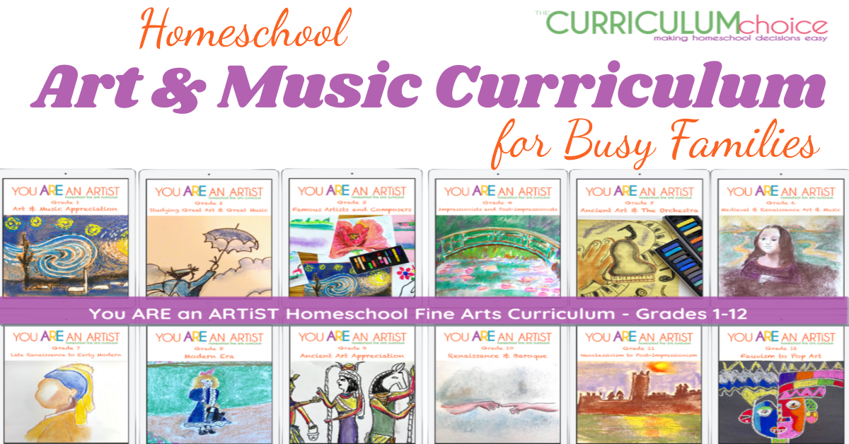 Homeschool Fine Arts Curriculum for Grades 1-12 - You ARE an ARTiST!