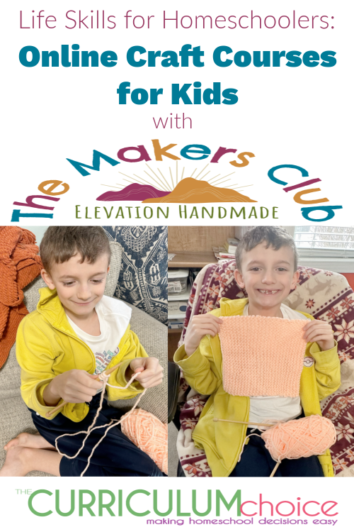 The Makers Club from Elevation Handmade provides online craft courses for kids (Adults can do it too!) They use videos and print out to teach things like knitting, sewing, clay, and other crafty projects.