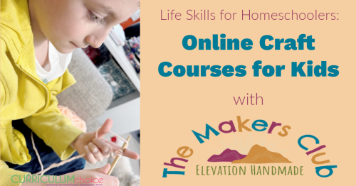 The Makers Club from Elevation Handmade provides online craft courses for kids (Adults can do it too!) They use videos and print out to teach things like knitting, sewing, clay, and other crafty projects.