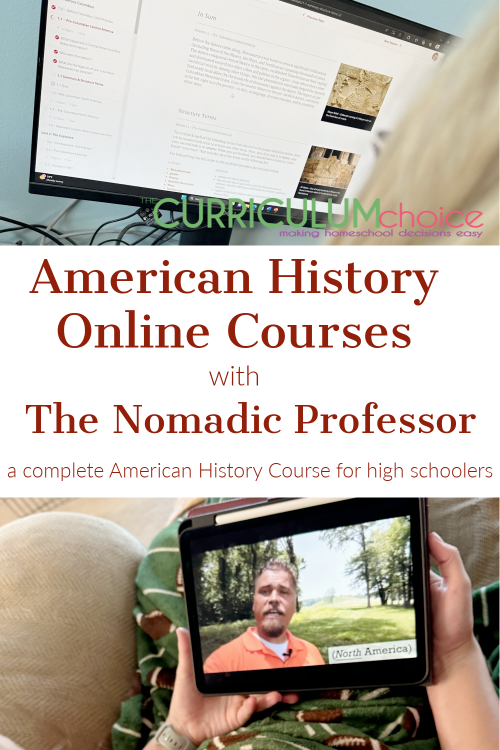 American History Online for Homeschoolers with The Nomadic Professor. Online, self-paced American History courses for grades 9-12.
