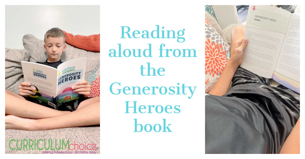 Reading Aloud from the Generosity Heroes Book