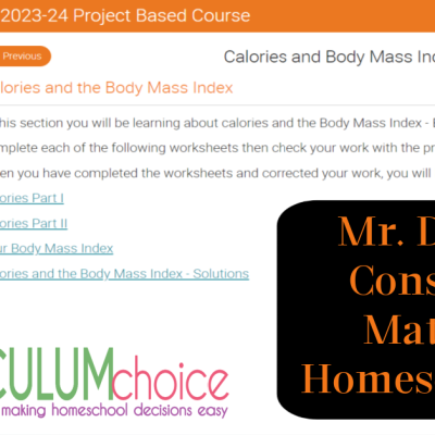 Mr. D Math Consumer Math for Homeschoolers