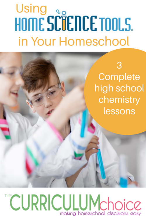 Exploring high school chemistry using Home Science Tools includes 3 different high school chemistry lessons created by Eva Varga. Including: Nomenclature of Chemical Compounds, Covalent Bonding, and Ionic Bonding.